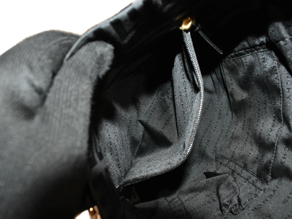 Givenchy Shoulder Black Fringe Leather Tote Bag Black - Picture 8 of 9